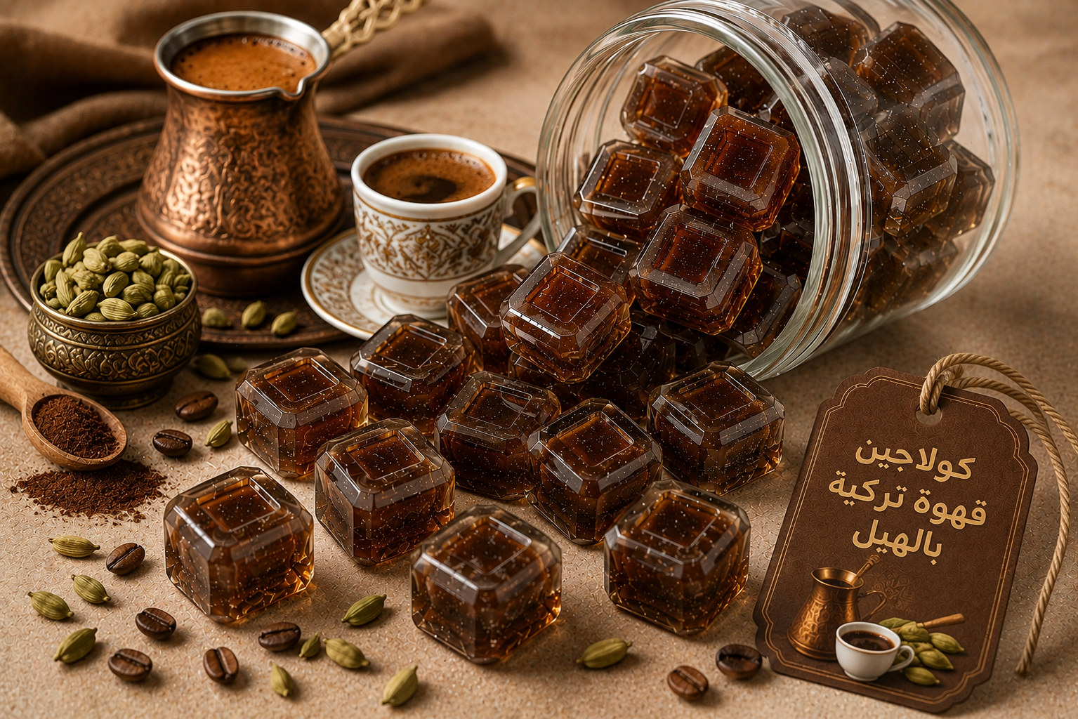 كولاجين القهوة التركية بالهيل